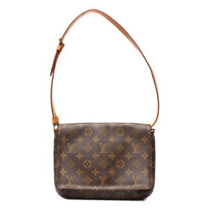 Louis Vuitton Musette Tango Monogram Leather Brown Shoulder Bag
